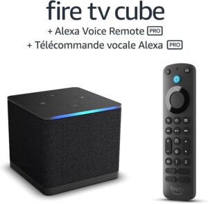 10. Fire TV Cube with Alexa Voice Remote Pro